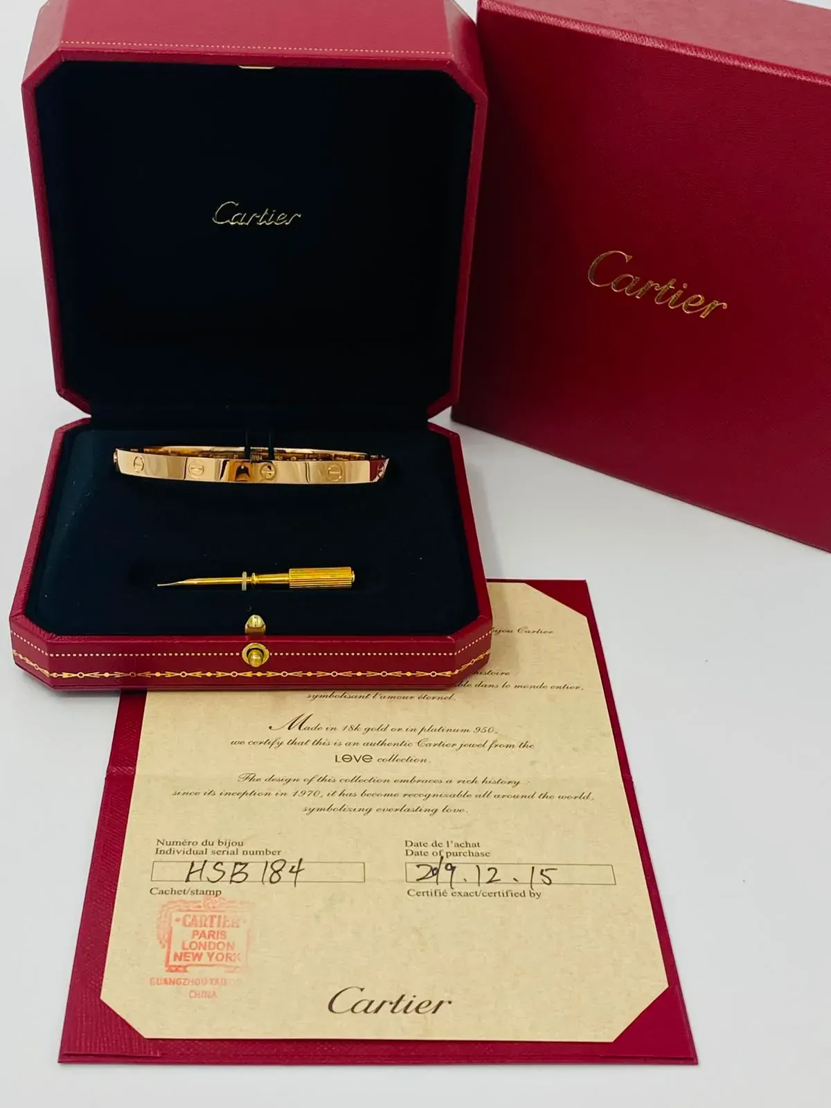 Cartier Cartier Love Bracelet 750PG 21 HSB184 2019