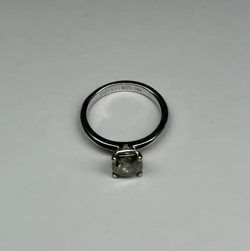Unknown Tiffany Ring 49 750WG GIA Modified Brilliant 1.21ct SI@ Fancy Greenish Yellow