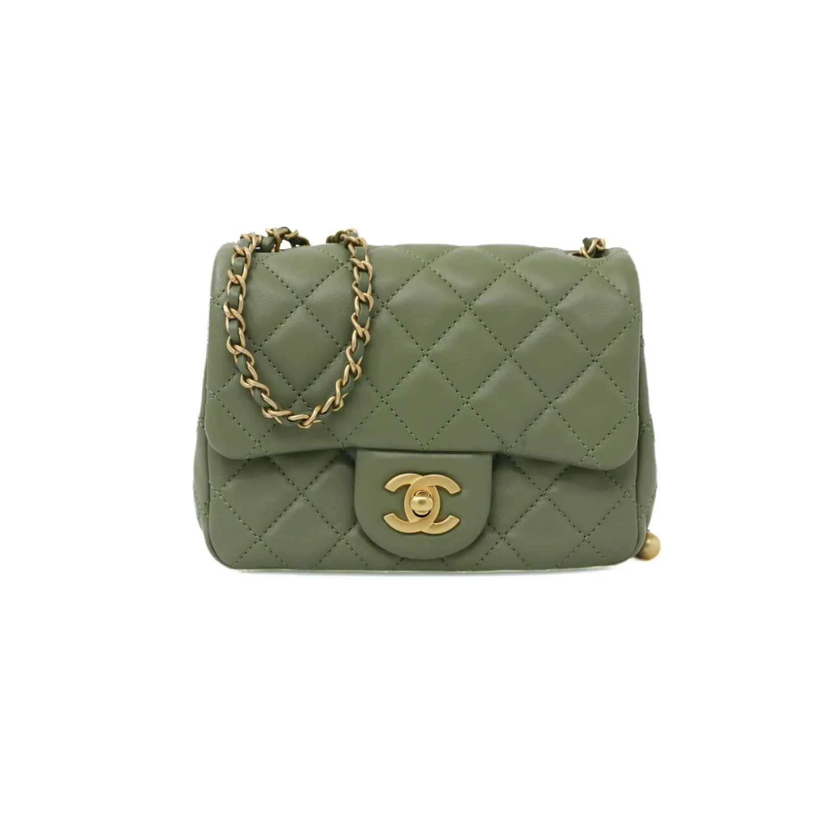 CHANEL Chanel Mini Square Pearl Crush Flap Bag