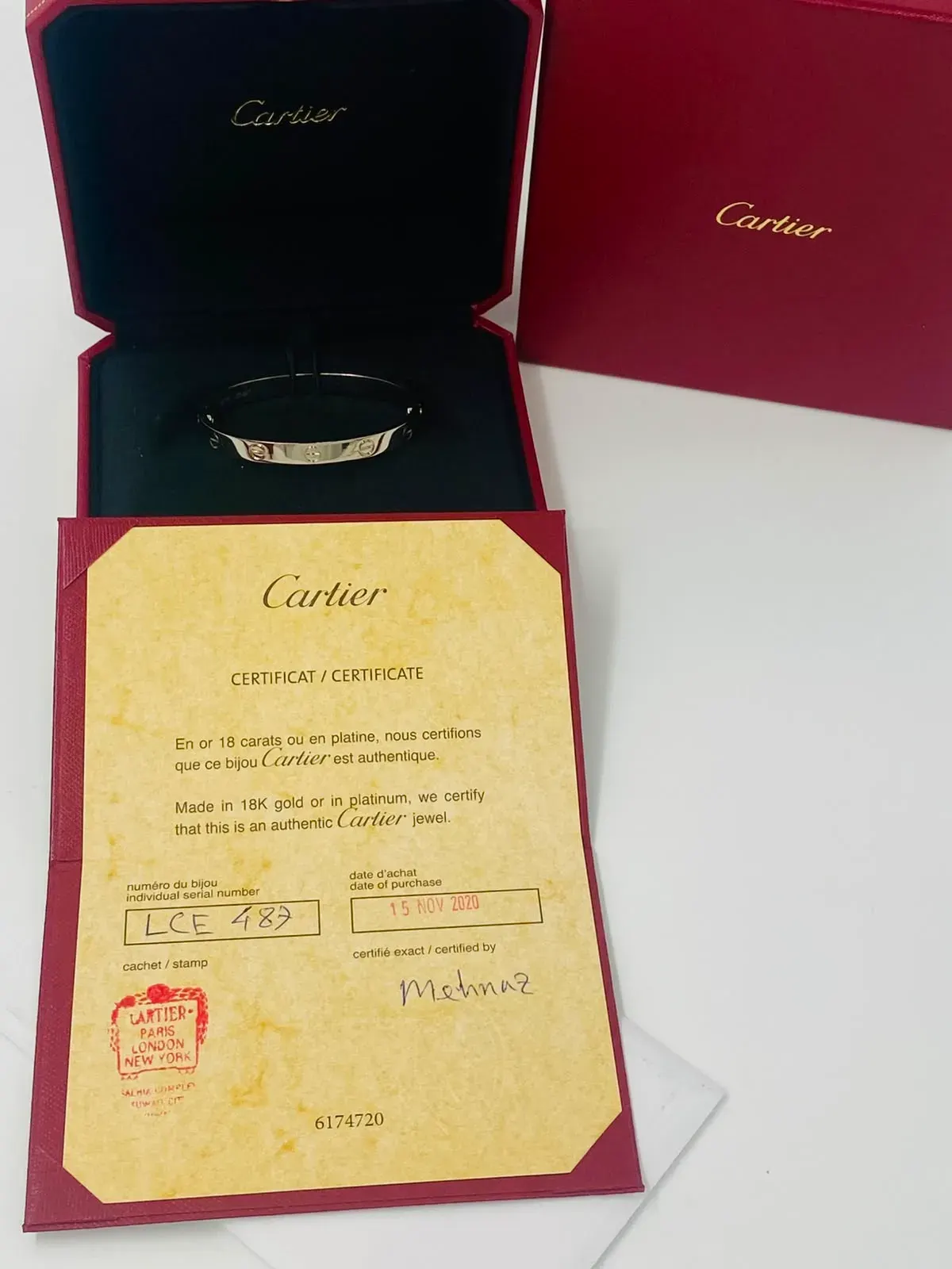 Cartier Cartier Love Bracelet 750WG 16 LCE487 2020