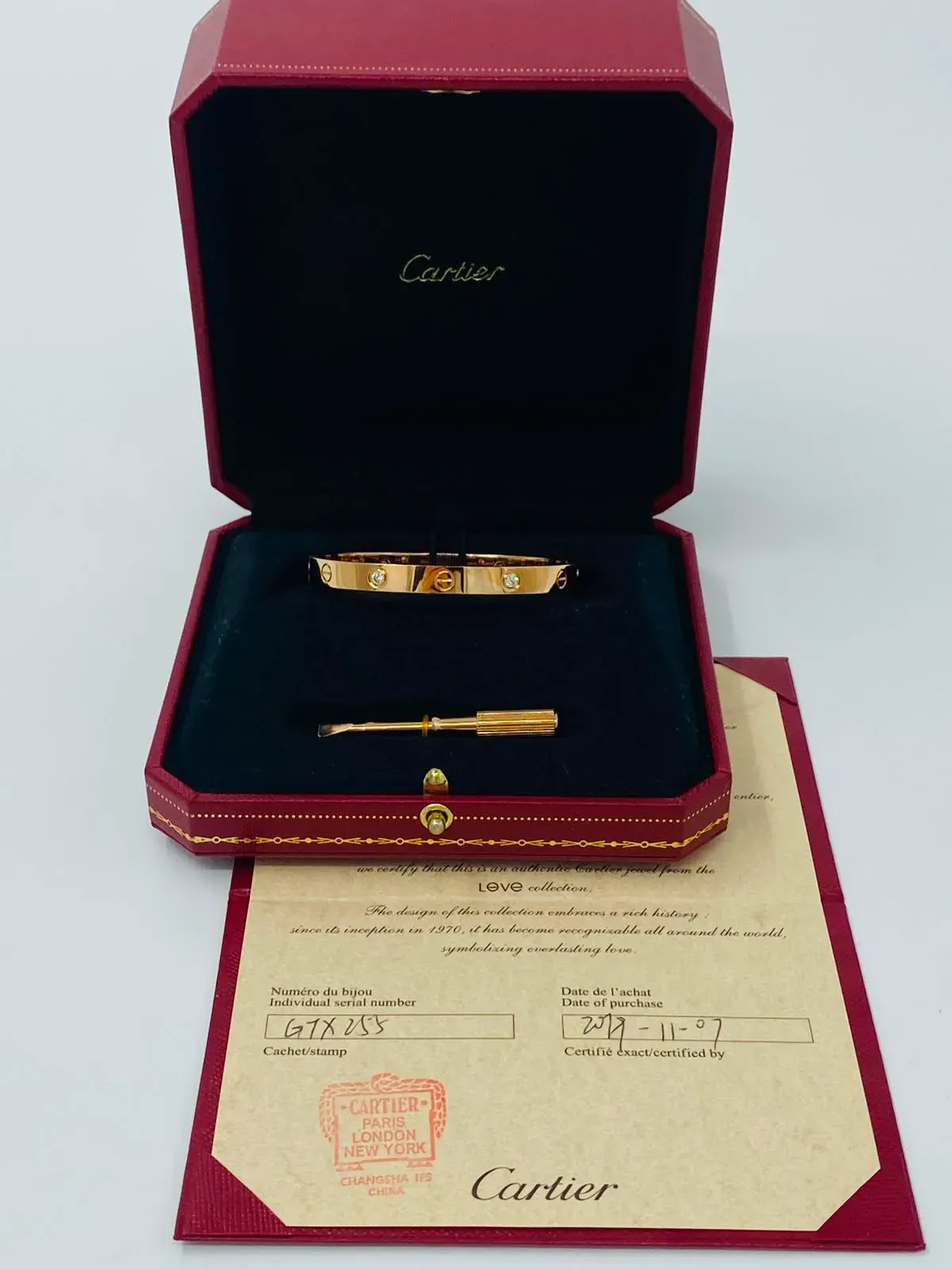 Cartier Cartier Love Bracelet 750PG 17 QH1560 2009
