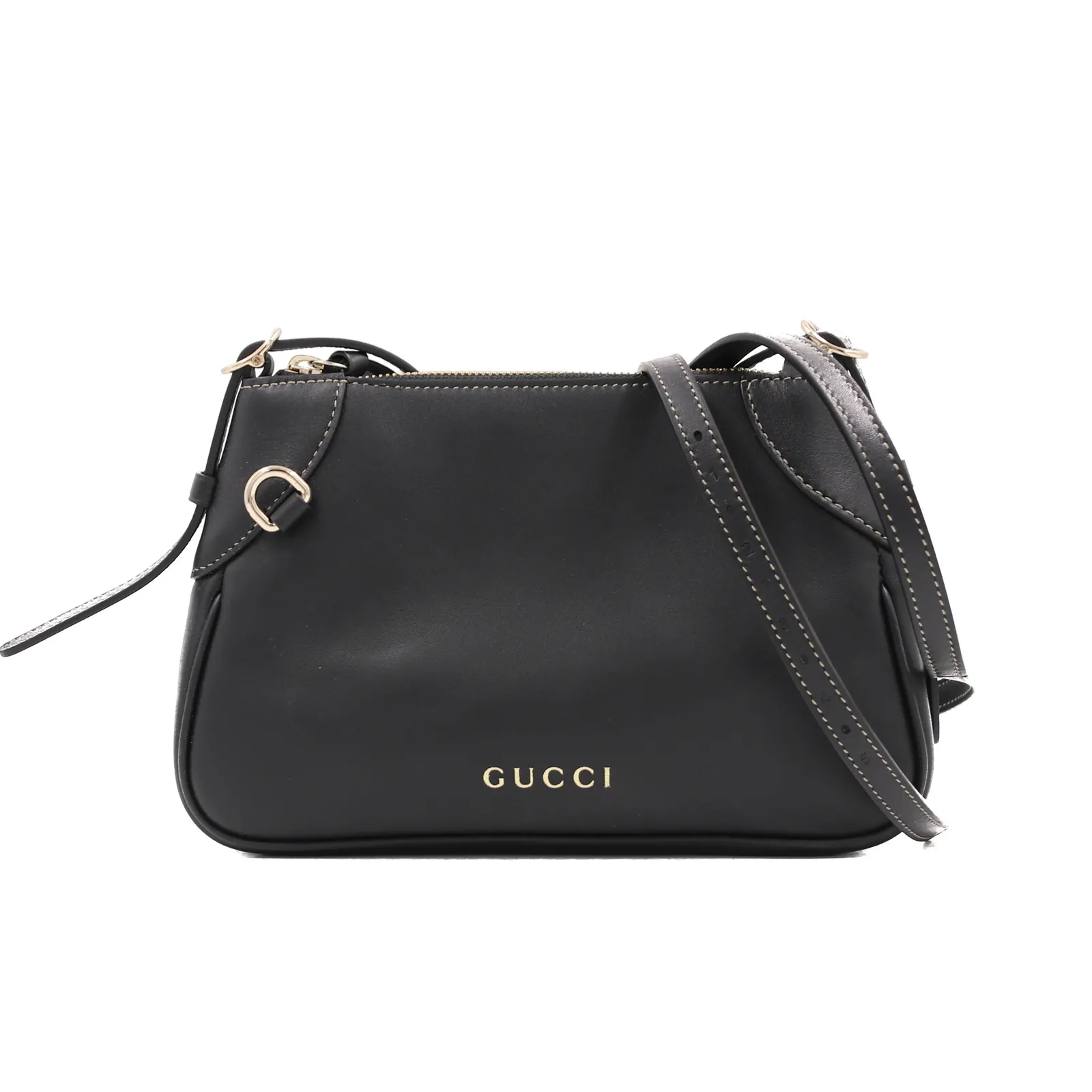 Gucci GG Emblem Medium Shoulder Bag Black 847449