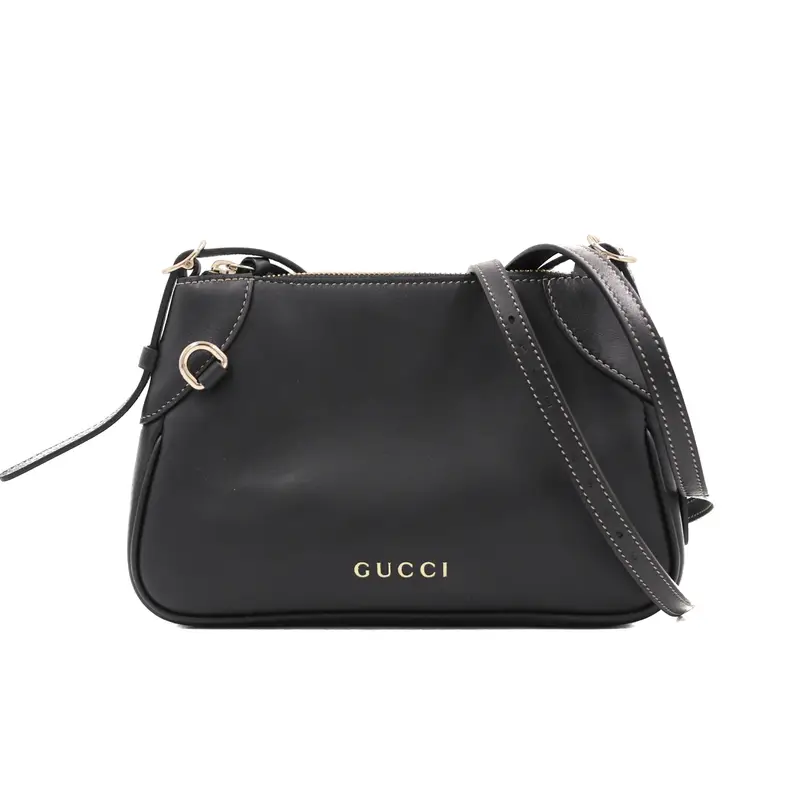 Gucci GG Emblem Medium Shoulder Bag Black 847449