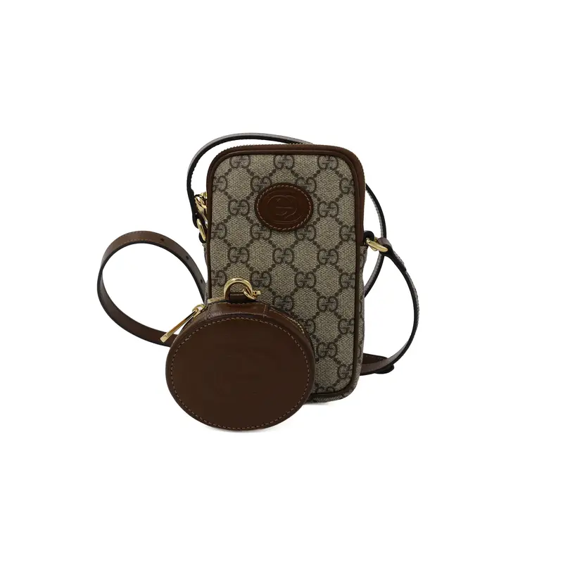 Gucci 27533 - GG Supreme Shoulder Bag Beige/ Ebony 700959