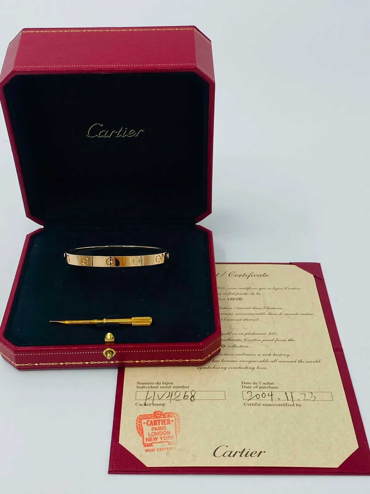 Cartier Cartier Love Bracelet 750PG 17 HV4868 Old Opening/Closing
